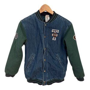 Vintage Disney Store Kids Varsity Jacket Size 10/12 Tigger Football 90s Y2K